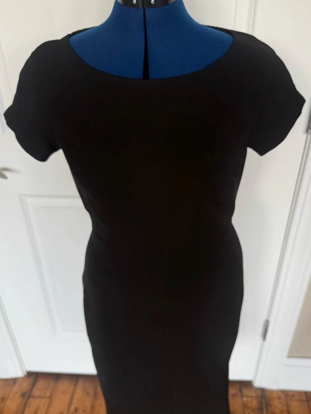 J.Crew Black Cap Sleeve Sheath Dress Sz 8